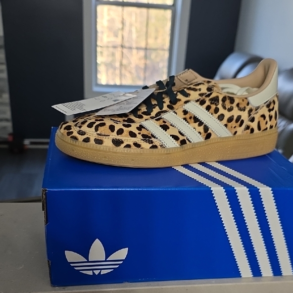 Adidas Animal Print Sneakers with White Stripes - Picture 4 of 6